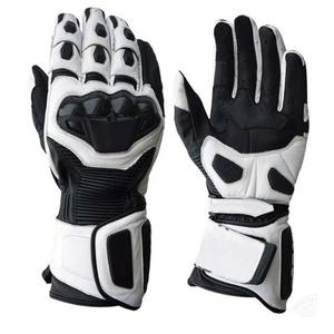 Gants de moto en fibre de carbone sur mesure, entièrement en cuir véritable, antidérapants, avec protection rigide des doigts et des paumes, pour la conduite à moto - Product Image 2
