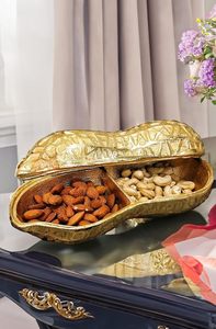 Bandeja Decorativa de Aluminio para Frutos Secos, Elegante Plato para Servir con Forma de Cacahuete, para Aperitivos, Nueces, Dulces, Frutas, Decoración del Hogar, Regalo - Product Image 5