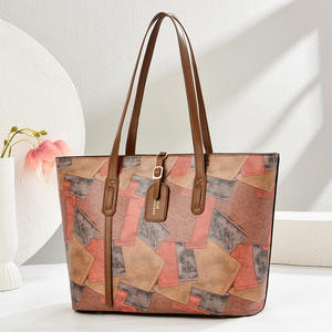Sac fourre-tout grande capacité pour femme, style color-block, nouveau modèle 2026, sac à main simple, sac bandoulière décontracté rétro - Product Image 4
