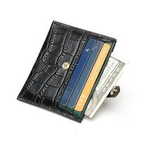 Portefeuille élégant en cuir véritable gaufré crocodile, en cuir de vachette pleine fleur, pour cartes de crédit, cartes de visite et cartes d'identité ADIBA OVERSEAS