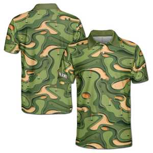 เสื้อโปโลชายแขนสั้นปักโลโก้ตามสั่ง สำหรับกอล์ฟ ผลิตจากโพลีเอสเตอร์ พิมพ์ลายดิจิทัล ผ้าถัก ระบายอากาศได้ดี - Product Image 4