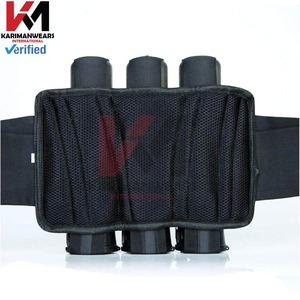 เข็มขัดใส่กระบอกปืนเพนท์บอลแบบมองเห็นได้ชัดเจน ปรับขนาดได้ด้วยยางยืด พร้อมที่ยึดกระบอกหลายอันที่ทนทาน วัสดุระบายอากาศและกันเหงื่อ - Product Image 4