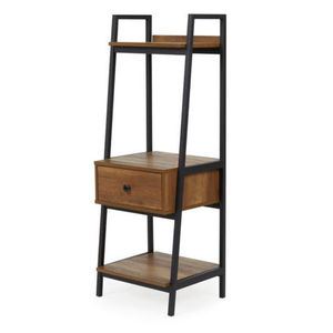 Étagère à 4 niveaux en panneaux de bois de style post-moderne avec tiroir pour la maison, les villas, le salon, les chambres à coucher, rangement avec tiroir - Product Image 3