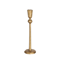 Porte-bougie conique le plus vendu pour la décoration intérieure, finition laiton antique, support à bougie en aluminium moulé, fait main, personnalisé, lot de 3