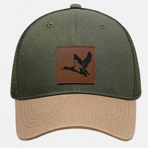 Casquette de baseball réglable en maille avec patch en cuir pour hommes et femmes, fournisseur en gros - Product Image 3
