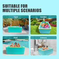 Piscine gonflable 4x2x1.2m à structure Drop Stitch, gonflage rapide avec drain intégré, piscine portable pour la famille, personnalisation OEM
