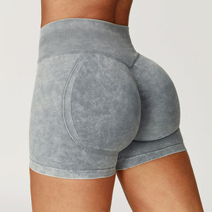 Women's Seamless Cotton Scrunch Butt Running Shorts Compression <b>Tummy</b> <b>Control</b> Yoga Sports Wear Breathable Eco-Friendly Skinny - Product Image 4