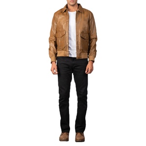 Veste coupe-vent imperméable pour homme, col montant, en cuir de vachette 100% sur mesure, haute qualité, style streetwear, collection 2025 - Product Image 3