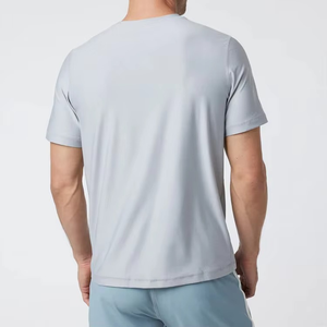 T-shirt de sport pour homme à séchage rapide, personnalisé avec logo, en jersey 100 % coton de haute qualité, à épaules tombantes, manches courtes, col rond, coupe ample, vente en gros - Product Image 3
