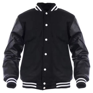 Veste de sport décontractée pour homme à col montant, style universitaire, unie, brodée, pour l'extérieur et l'hiver - Product Image 5