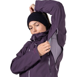 Chaqueta impermeable con capucha Gore-Tex para mujer, color morado, para todas las estaciones, ideal para montañismo. - Product Image 4