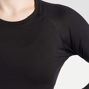 Camiseta de compresión transpirable para mujer 2026, control de abdomen, moldeadora corporal, 90% poliamida 10% elastano, camisetas con transferencia térmica - Product Image 5