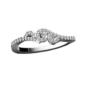Bague de luxe en or blanc 14 carats avec diamant véritable |   Bague en diamant rond de 0,50 TCW pour femme, élégante, pour les occasions spéciales, bijoux fins, cadeau - Product Image 3