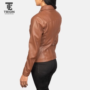 Quilted Silver Women Leather Jacket Warm Padded Slim Fit Coa, Real Leather Fall Winter Fashion Trend 2026 women Leather Jacket - Product Image 3