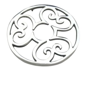 Aluminium Kitchen Trivet Scroll Design Heat Resistant <b>Table</b> <b>Protector</b> Metal Hot Pot Holder Mat for Dining Countertop Decor - Product Image 1