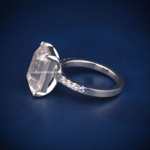 RTS <b>emerald</b> moissanite diamond <b>ring</b> for women 925 sterling <b>silver</b> d vvs clarity diamond and diamond tester passed for engagement - Product Image 3