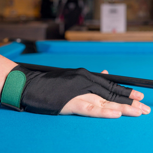 Gant de billard pour droitier, demi-doigts, couleur et design personnalisés, tissu polyester, fermeture auto-agrippante, usage sportif unisexe - Product Image 5