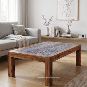 Wholesale DIVADI Durable Eco-Friendly Wooden <b>Rustic</b> <b>Coffee</b> <b>Table</b> Handcrafted Minimalist Vintage Industrial Living Room Furniture - Product Image 5