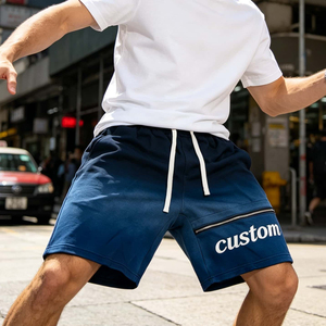 Custom Logo <b>Men's</b> Casual <b>Shorts</b> Cotton Fleece Sweat <b>shorts</b> <b>with</b> <b>Zipper</b> <b>Pockets</b> Drawstring Street wear Sports <b>Shorts</b> - Product Image 5