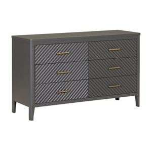 CAIRNDALE Collection Solid Pine Wood <b>6</b>-<b>Drawer</b> Dresser Modern Design Eco-Friendly Durable High Quality Apartment Bedroom Living - Product Image 1