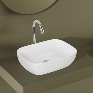 TT 14 Lavabo de salle de bain à encastrer sous le plan rectangulaire 450x335x135mm Design minimaliste Surface lisse Garantie 5 ans Fabriqué en Inde Laser - Product Image 3