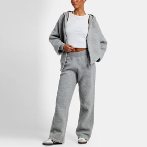 Chándales de Forro Polar con Capucha para Mujer, 100% Algodón, de Alta Calidad, Venta Caliente 2026, Ajuste Regular, Cintura Elástica, Transpirables, Talla Grande - Product Image 5