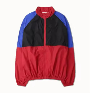Custom Logo Street Wear Over Sized <b>Lightweight</b> Nylon Windbreaker <b>Jacket</b> Color Block Zip Up Hoodie <b>Rain</b> <b>Jacket</b> for <b>Man</b> - Product Image 1