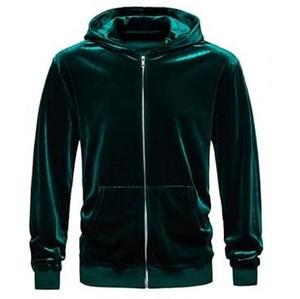 Wholesale Custom Design Zipper <b>Velour</b> Velvet <b>Hoodie</b> for Men Breathable Oversized High Quality Made in Pakistan Velvet Hoodies - Product Image 1
