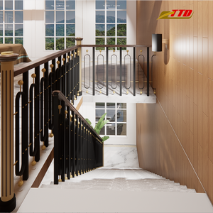 Rampe d'escalier en fer forgé sur mesure pour projets d'escaliers intérieurs et extérieurs et villas de luxe dans le monde entier - Product Image 3