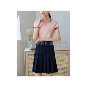 Polo pour femme à manches courtes, séchage rapide, col tricoté, coupe classique - Product Image 1