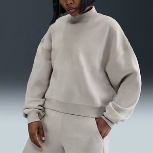 Sudadera de Invierno con Cuello Alto y Forro Polar para Mujer, con Logotipo Personalizado de Fábrica, Bordada en Algodón, Color y Talla Personalizables, Edición 2026 - Product Image 1