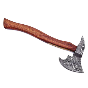 Hache de bûcheron industrielle en acier Damas forgé, manche en bois fait main, outil de découpe, vente en gros directe usine - Product Image 2
