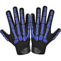 Guantes Acolchados de Fútbol Americano con Diseño de Esqueleto, Protección Cómoda para las Manos, Guantes Acolchados de Fútbol Americano Personalizados con Diseño de Esqueleto para Hombre