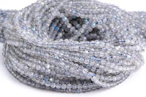 ลูกปัดลาบราดอไรต์สีเทาอ่อนธรรมชาติทรงกลมเจียระไนสำหรับทำเครื่องประดับ สร้อยข้อมือ สร้อยคอ DIY - Product Image 6