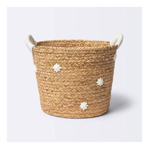 Eco Friendly Handmade Natural Rattan Rectangle <b>Large</b> Woven <b>Storage</b> <b>Basket</b> with Handle for Home Organization - Product Image 1