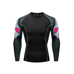 Custom Kayaking Polyester Elastane Rash Guard With Sun Protection Raglan Sleeves And Custom Logo Short Sleeve <b>Compression</b> <b>Shirt</b> - Product Image 1