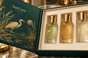 Caja de Embalaje Personalizada para Perfumes, Estilo Libro con Bisagras, Jade Heron - Product Image 4