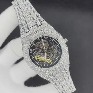 Reloj de Lujo con Caja Cuadrada de Acero Inoxidable y Aleación de Cuarzo, Esfera Analógica, Cristal de Zafiro, Bisel con Diamantes, Resistencia al Agua de 10 Bares, Automático - Product Image 2