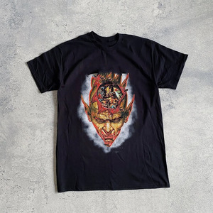 เสื้อยืดฮิปฮอปแขนสั้นพิมพ์ลายขนาดใหญ่สำหรับผู้ชายสีดำกรดซัก100% ผ้าฝ้ายออกแบบได้ตามต้องการน้ำหนักมาก - Product Image 4