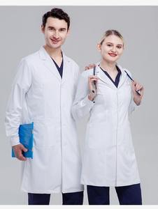 Bata de Laboratorio Azul Claro para Hombre, Tejida en Algodón y Poliéster, Uniforme de Hospital, Manga Larga, Bata Médica para Doctores - Product Image 4