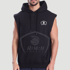 OEM Custom Logo <b>Plain</b> All Size Alliable Sleeveless <b>Plain</b> <b>Hoodie</b> Cotton Material Lightweight Sleeveless <b>Plain</b> <b>Hoodie</b> - Product Image 2