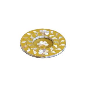 Ensemble de dessous de verre rond et de plateau de thé et de café fait à la main avec un design arabe parfait pour les coffrets cadeaux du Ramadan et la décoration intérieure de luxe - Product Image 4