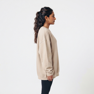 Sweat-shirt en molleton personnalisé pour femme, coupe ample et oversize, pull décontracté chaud pour l'hiver, style streetwear, fabricant de sweat-shirts tendance - Product Image 3