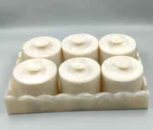 Ensemble de pots à fruits secs en résine de qualité supérieure pour une décoration intérieure classique - Écologique, imperméable, fabriqué à la main par Whimsy Art Craft - Product Image 2