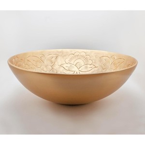 Tazón de servir de latón grabado, muy vendido, que ofrece belleza y durabilidad que perdura por generaciones. - Product Image 2