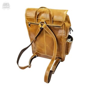 Mini mochila de estilo vintage de lujo para hombre, bolso bandolera de cuero genuino, mochila pequeña, marrón, negro - Product Image 2