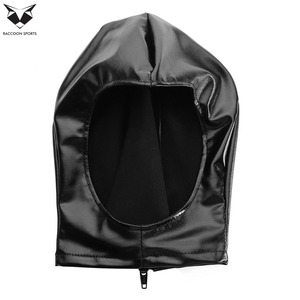 Cagoule intégrale en similicuir noir avec ouvertures pour les yeux et la bouche, sexy, pour clubbing, cosplay et déguisement de fête - Product Image 5