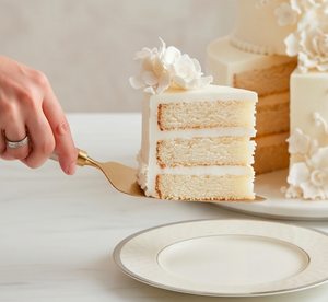 Ensemble de service à gâteau en acier inoxydable finition or avec poignée en nacre, parfait pour les mariages, les cadeaux et les occasions spéciales - Product Image 6