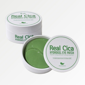 แผ่นมาส์กใต้ตาบำรุงผิวหน้าจากเกาหลี Prreti Korean Real Cica Hydrogel Eye Patches 60 ชิ้น ผลิตในเกาหลี แผ่นสีขาว - Product Image 2