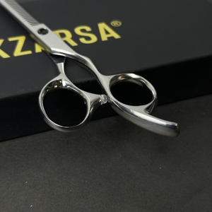 Polished Finish Barber Thinner <b>Shears</b> with Fancy Design <b>Handle</b> Professional Stainless Steel Hair Thinning Scissors At Best Price - Product Image 4